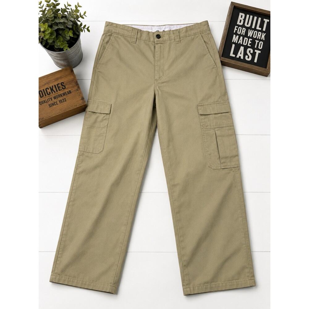 Dickies Cargo Work Pants Khaki Relaxed Fit Men’s 36x30 Utility Beige